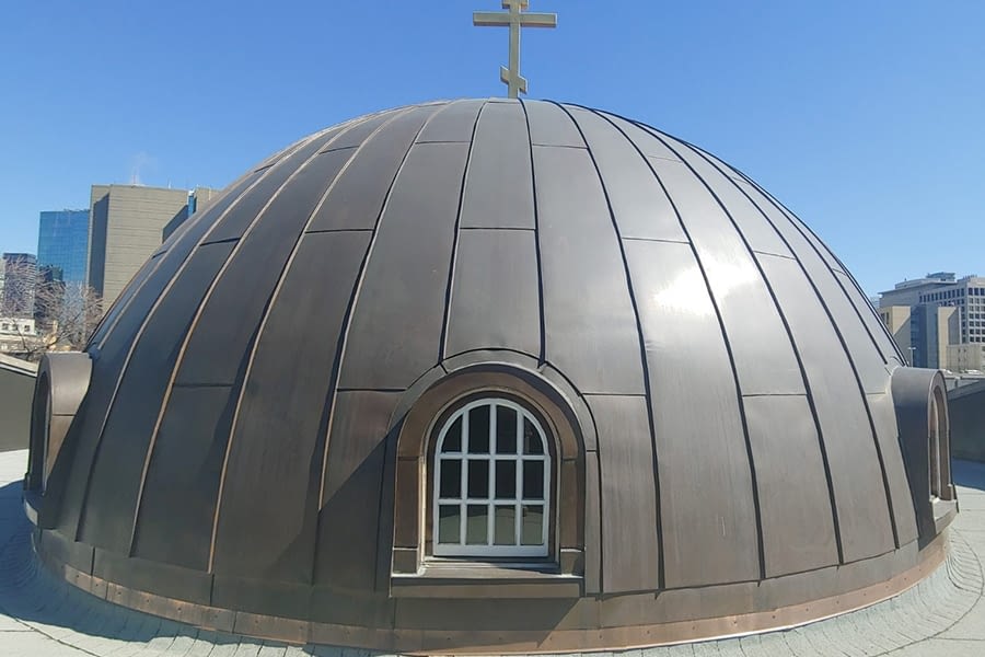 Holy Trinity Russian Orthodox Church Dome Restoration Close Up
