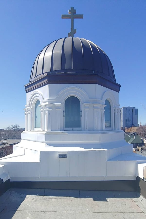 Holy Trinity Russian Orthodox Church Dome Restoration and Building Masonry