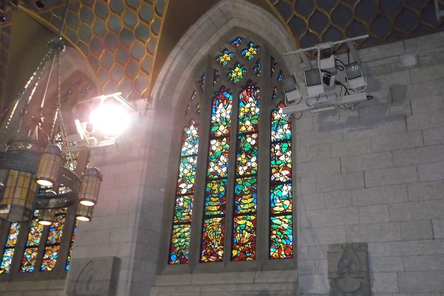 Full Window Shot of Window Restoration House of Commons Chamber