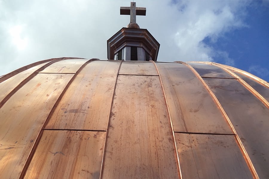 St Augistine's Seminary copper roof metal reconstruction